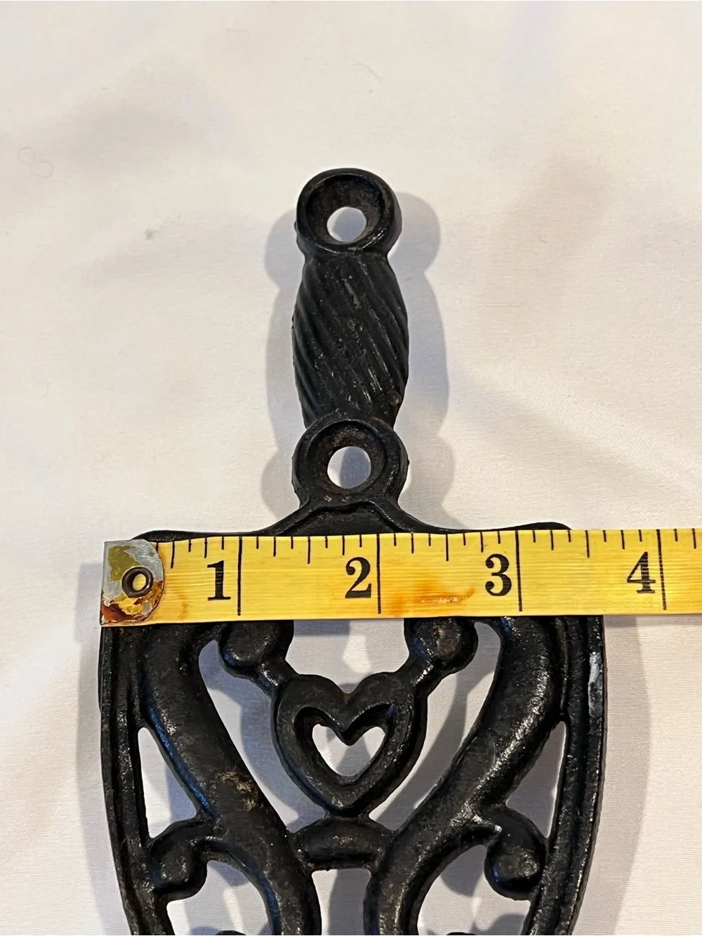 Vintage Wilton Cast Iron Heart Trivet Farmhouse Decor